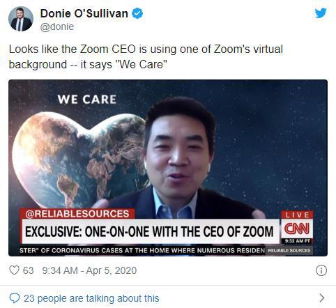 袁征接受CNN访问推文