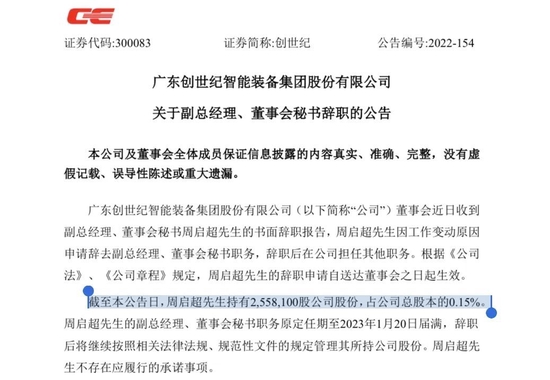 创世纪董秘实惨！3300万炒股，或亏掉了一半