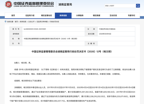 一券商员工代客操盘,巨亏9206万元!累计交易超25亿元