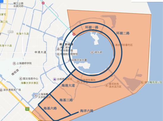 临港,智能网联汽车测试道路示范区规划图。 临港管委会 供图