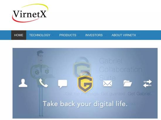 ▲VirnetX 官网截图