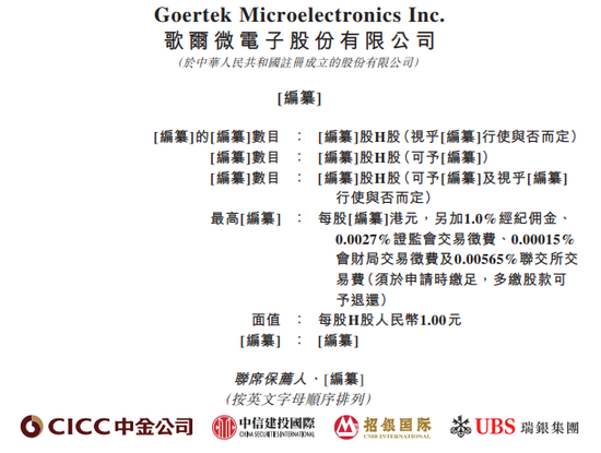 歌尔股份分拆歌尔微电子拟赴香港上市，中金公司、中信建投、招银国际、瑞银联席保荐  第1张
