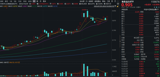 超百亿主力资金狂涌!有色龙头ETF(159876)猛拉3.5%!铝业龙头异动拉升,中孚实业、南山铝业涨停!