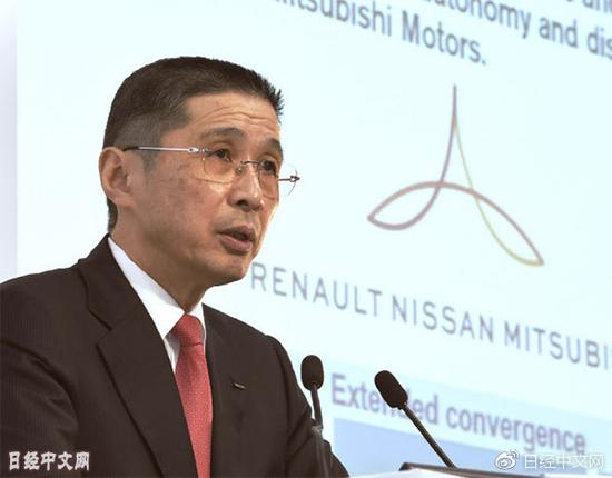 日产汽车社长西川广人在财报发表会上（5月14日，横滨市西区）