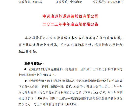 半年赚25亿!这家上市公司净利预增15倍