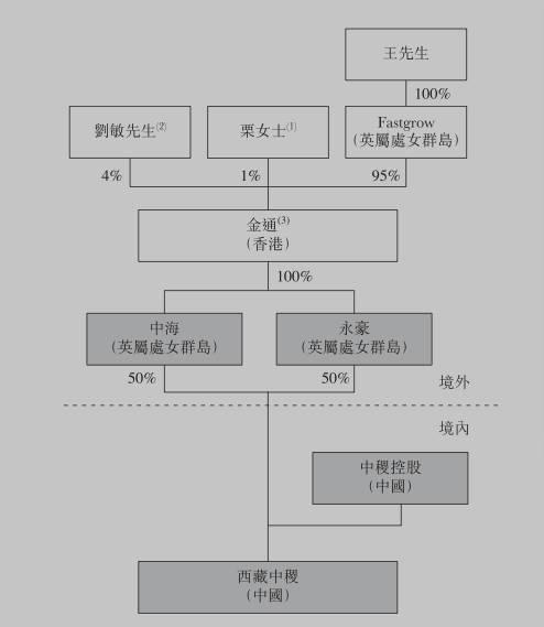 （西藏中稷早期股权结构图）