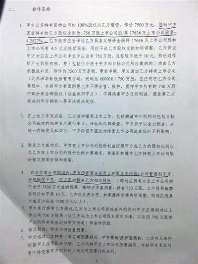 五岳乾坤与林氏兄弟签的合作协议。