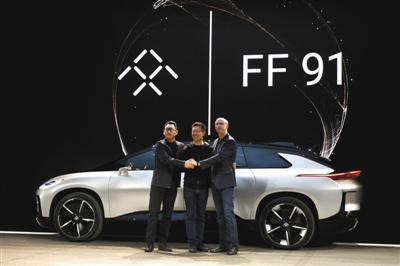 1月3日，美国拉斯韦加斯，乐视电动车初创公司法拉第未来（Faraday Future，即乐视FF）发布电动车FF91。图/视觉中国