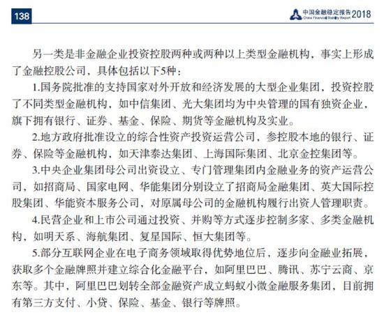 五类金融控股公司