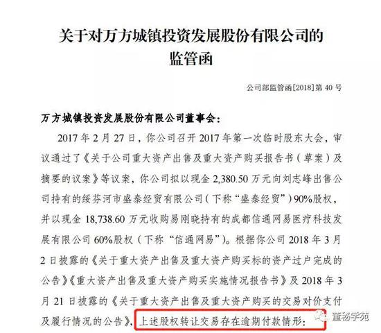 十三份更正公告加两份监管函 万方发展董秘说