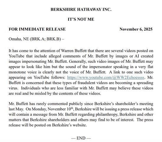 巴菲特，重磅来袭！