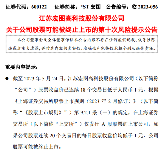 *ST宏图告别A股仅剩1天,面值退市会成常态吗?