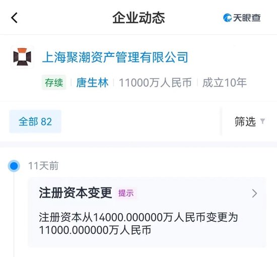 上海聚潮资产、银华长安资本等基金子公司减资，继续寻找转型之路