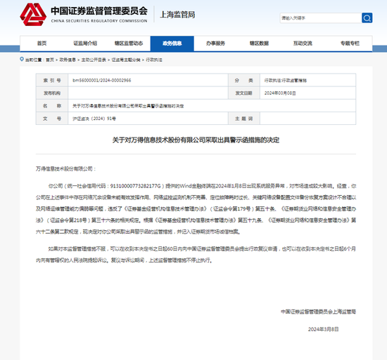 万得被警示
