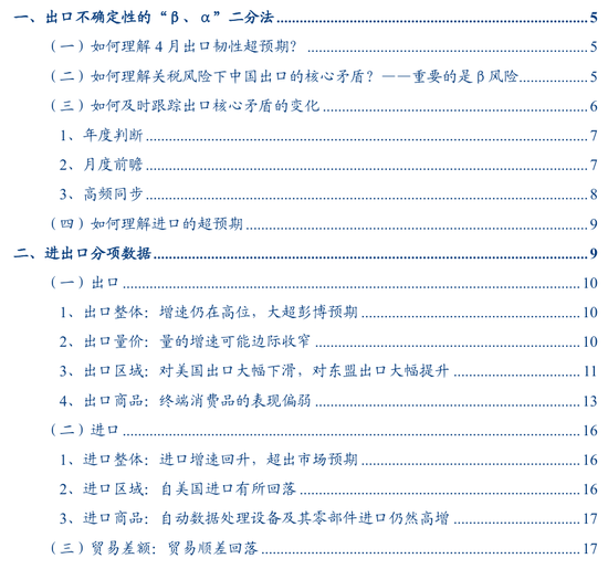 张瑜:出口不确定性的“β、α”二分法——4月进出口数据点评