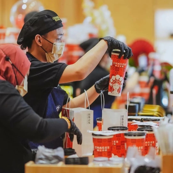 ▲霸王茶姬海外门店 图片来源：受访者供图