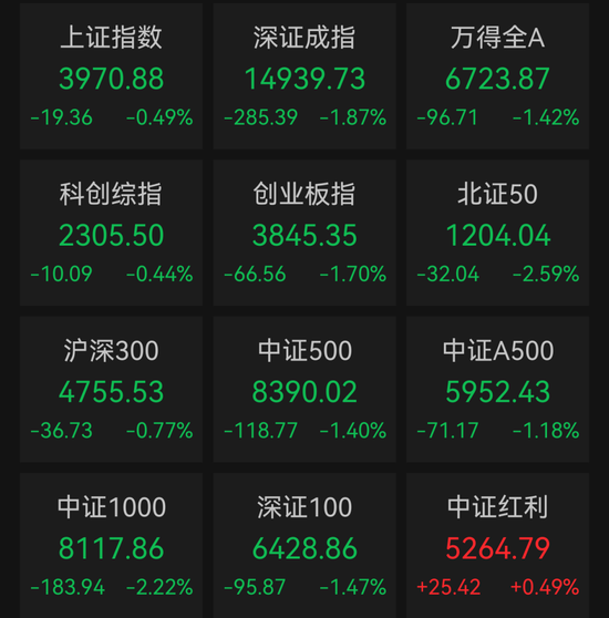 A股创业板指跌1.7%！算力概念活跃