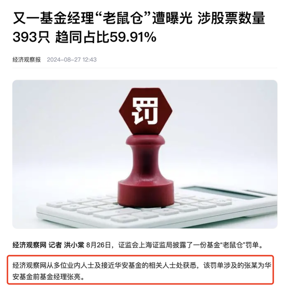 监管出手!华安基金张亮“老鼠仓”被重罚