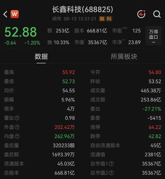 上市仅两周，长鑫科技登顶中国AH股“股王”