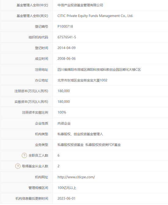 警示，中信证券旗下百亿私募，瞒报高管变动，风险评级空缺