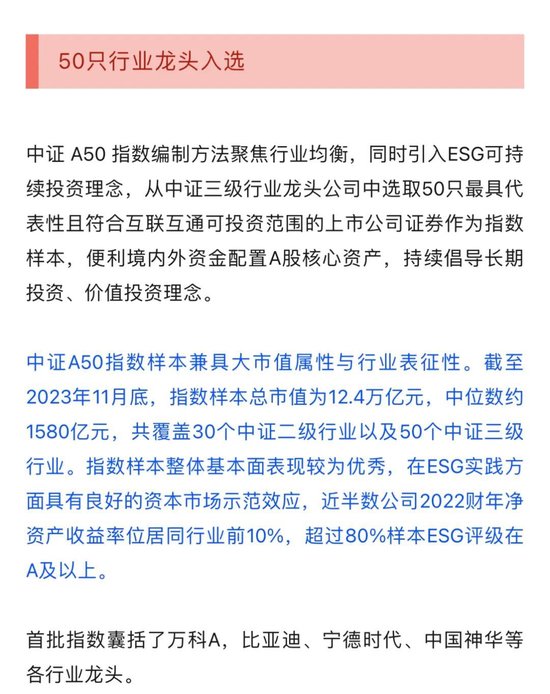 A股重磅指数中证A50指数即将发布!这些龙头股首批入选,总市值超12万亿(名单)