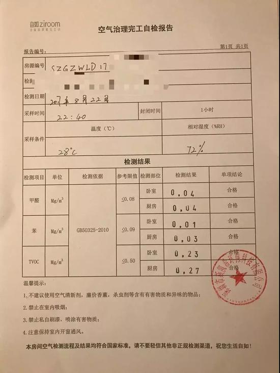 自如委托无资质机构检测空气质量 涉案公司被