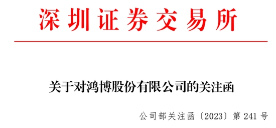 信披前后矛盾，深交所“盯上”百亿AI股鸿博股份