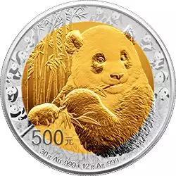 中国熊猫金币发行35周年双金属币