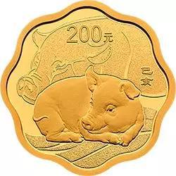 2019中国己亥(猪)年15克梅花形金币