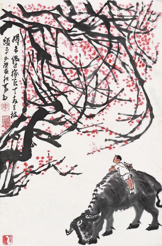 李可染《春在枝头》