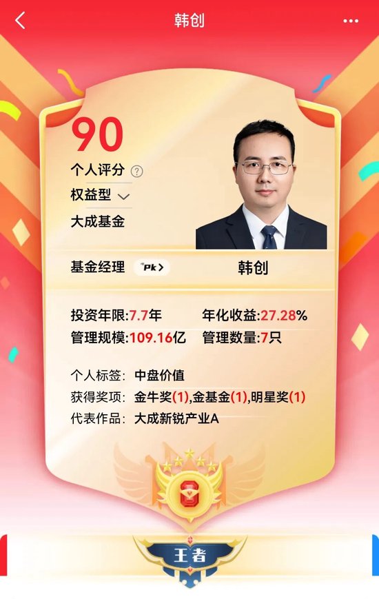 大成基金可能真留不住韩创了