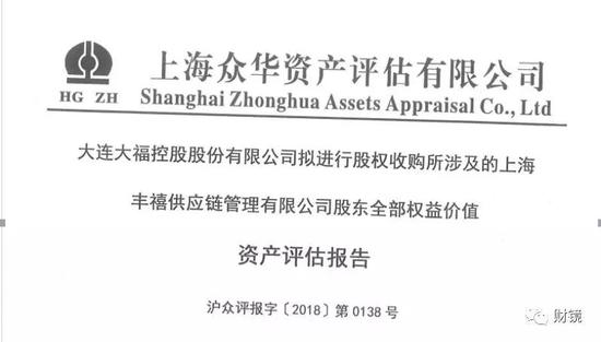 上海丰禧供应链管理有限公司资产评估报告