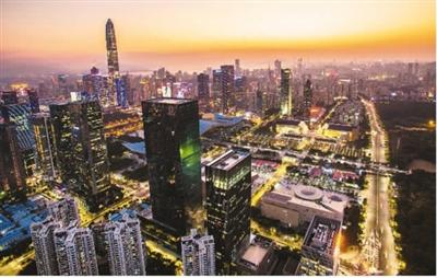 深圳市中心夜景。
新华社记者 毛思倩摄