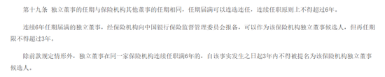 (注:来自原银保监会印发的《保险机构独立董事管理办法》的通知)