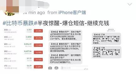 比特币不到2小时大跌15%!投资人深夜被强平短信惊醒