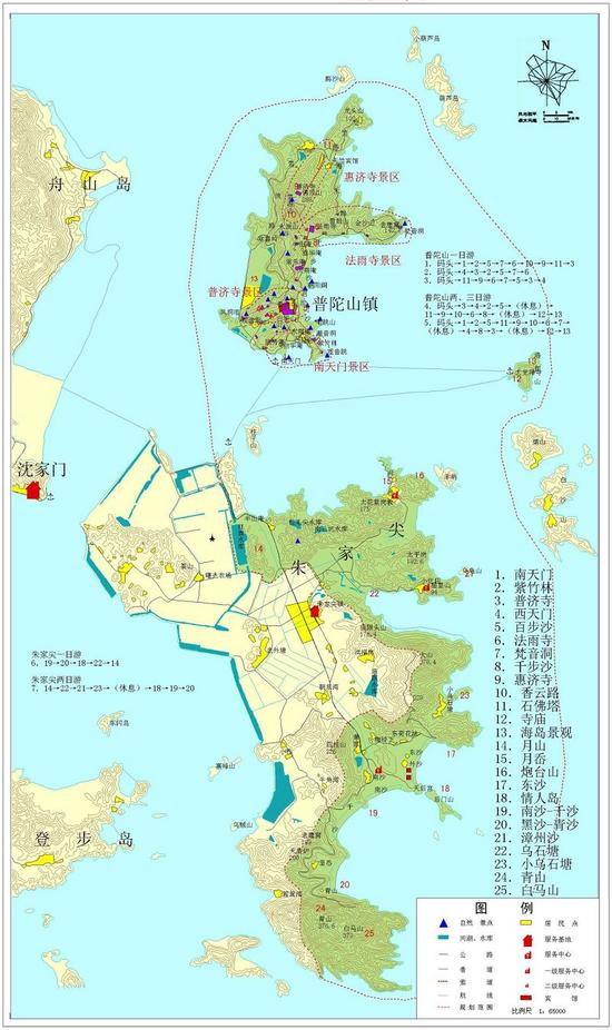 (招股書中的普陀山游覽規劃圖)