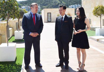 ▲格鲁吉亚总理会见小叶夫妇