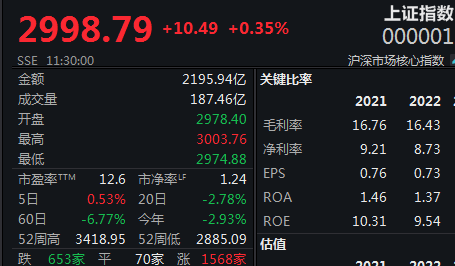 新能源全线爆发,沪指盘中触及3000点