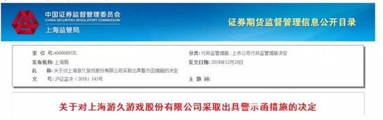 不仅如此,游久游戏还面临退市风险
