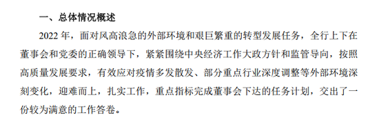 图片系华兴银行2022年年报中对整体经营表现概述