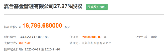 安信基金股权，被挂牌转让