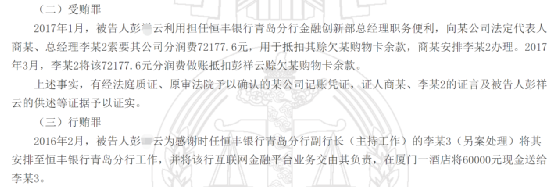 万亿行又有贪腐 恒丰银行青岛分行部门老总非法套取700多万