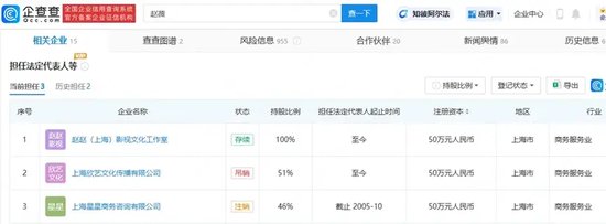 赵薇，500万元股权被冻结！