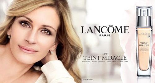 　　遭禁的兰蔻粉底液广告