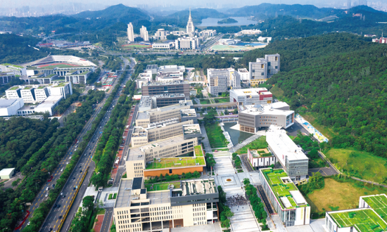 ▲ 2020年9月5日, 深圳市龙岗区 香港中文大学(深圳)(下)和深圳北理莫斯科大学(上)。(毛思倩/ 摄)