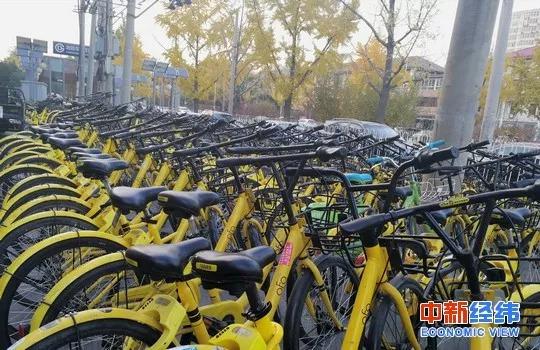 ▲共享单车小黄车 中新经纬 王培文摄