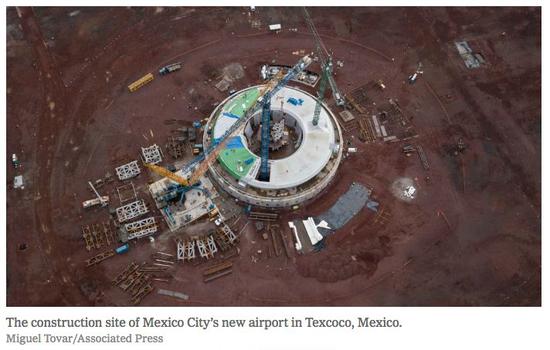 特斯科科新机场建设现场（图片来源：美联社）
