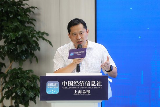 交通银行网络金融部总经理、金融科技创新研究院院长李肇宁发表主旨演讲(查伟诚 摄)
