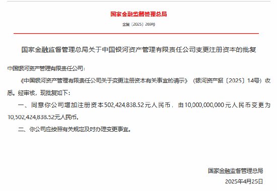 中国银行资产获评增加注册资本逾5亿元