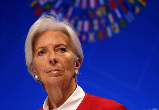 2019年4月11日,美国华盛顿,国际货币基金组织(IMF)总裁拉加德出席IMF和世界银行春季会议。REUTERS/James Lawler Duggan